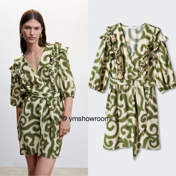 Mango Dresses & Skirts - MANGO Ruffled printed dress